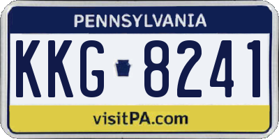 PA license plate KKG8241