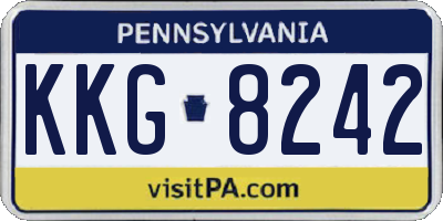 PA license plate KKG8242
