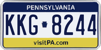 PA license plate KKG8244