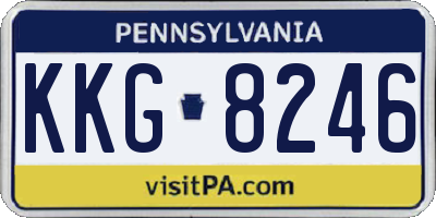 PA license plate KKG8246