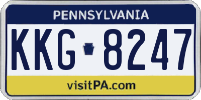 PA license plate KKG8247