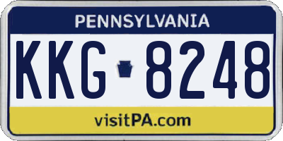 PA license plate KKG8248