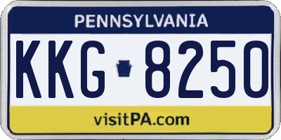 PA license plate KKG8250