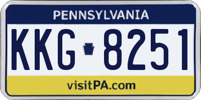 PA license plate KKG8251