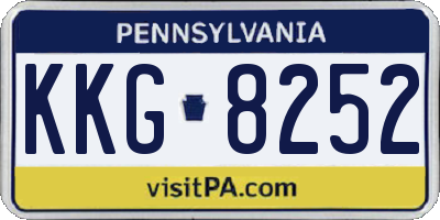 PA license plate KKG8252