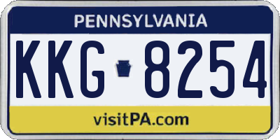 PA license plate KKG8254
