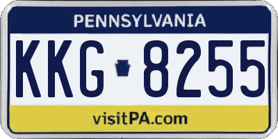 PA license plate KKG8255