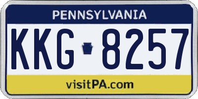 PA license plate KKG8257