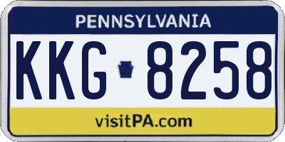 PA license plate KKG8258