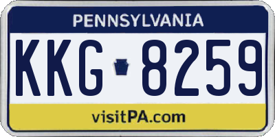 PA license plate KKG8259