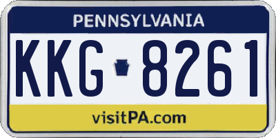 PA license plate KKG8261