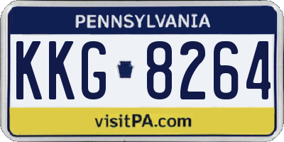 PA license plate KKG8264