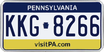 PA license plate KKG8266