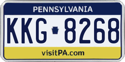PA license plate KKG8268