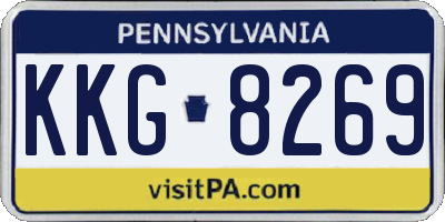 PA license plate KKG8269