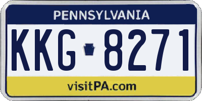 PA license plate KKG8271