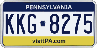 PA license plate KKG8275