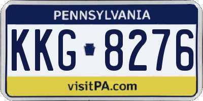 PA license plate KKG8276