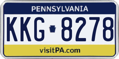 PA license plate KKG8278