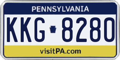 PA license plate KKG8280