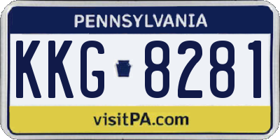 PA license plate KKG8281