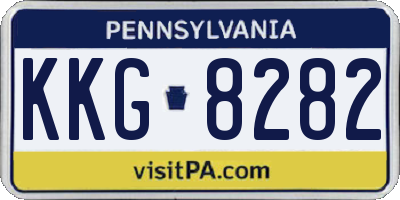 PA license plate KKG8282
