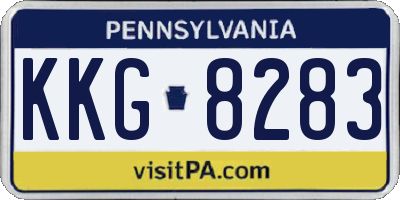 PA license plate KKG8283