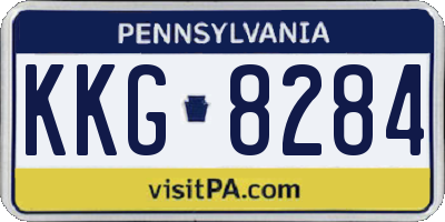 PA license plate KKG8284
