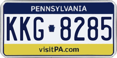 PA license plate KKG8285