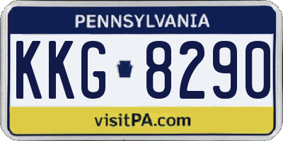 PA license plate KKG8290