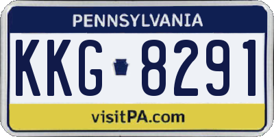 PA license plate KKG8291