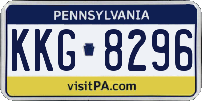 PA license plate KKG8296