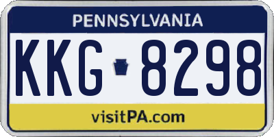 PA license plate KKG8298