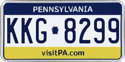 PA license plate KKG8299