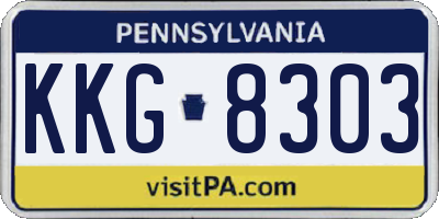 PA license plate KKG8303