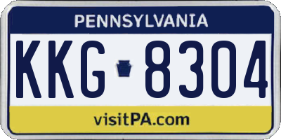 PA license plate KKG8304