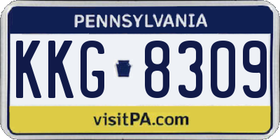 PA license plate KKG8309