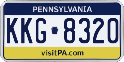 PA license plate KKG8320