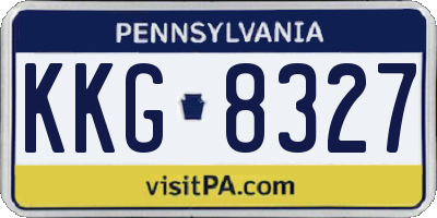 PA license plate KKG8327