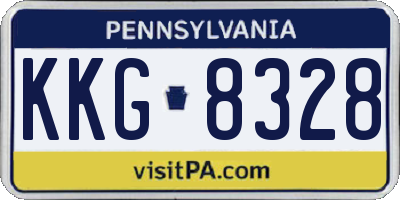PA license plate KKG8328