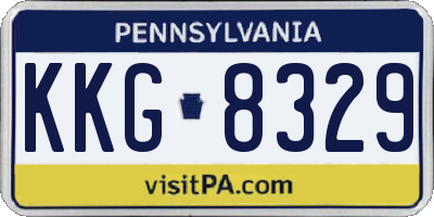 PA license plate KKG8329