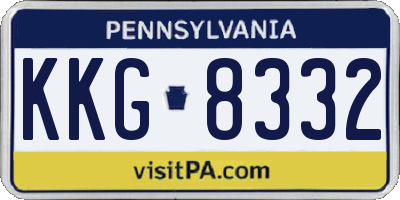 PA license plate KKG8332