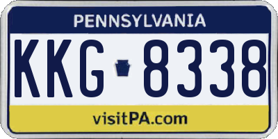 PA license plate KKG8338