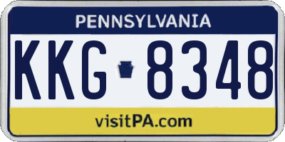 PA license plate KKG8348