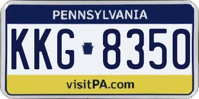 PA license plate KKG8350