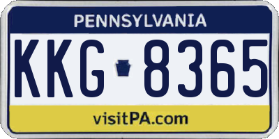 PA license plate KKG8365