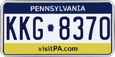 PA license plate KKG8370