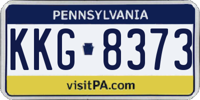 PA license plate KKG8373