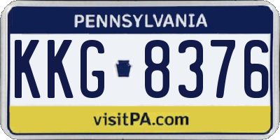 PA license plate KKG8376