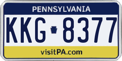 PA license plate KKG8377
